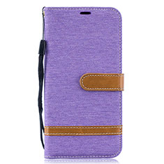 Custodia Portafoglio In Pelle Cover con Supporto B16F per Samsung Galaxy A10 Lavanda