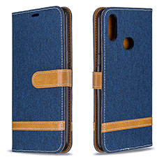 Custodia Portafoglio In Pelle Cover con Supporto B16F per Samsung Galaxy A10s Blu Notte