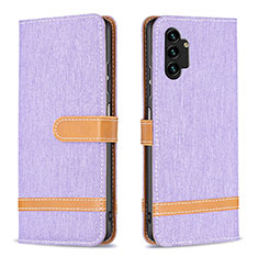 Custodia Portafoglio In Pelle Cover con Supporto B16F per Samsung Galaxy A13 4G Lavanda