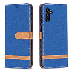 Custodia Portafoglio In Pelle Cover con Supporto B16F per Samsung Galaxy A13 5G Blu