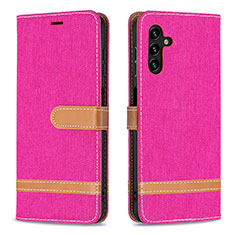 Custodia Portafoglio In Pelle Cover con Supporto B16F per Samsung Galaxy A13 5G Rosa Caldo