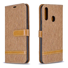 Custodia Portafoglio In Pelle Cover con Supporto B16F per Samsung Galaxy A20s Oro