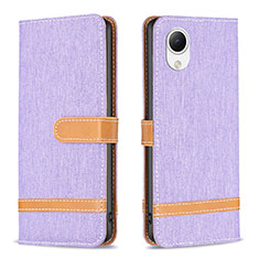 Custodia Portafoglio In Pelle Cover con Supporto B16F per Samsung Galaxy A23s Lavanda