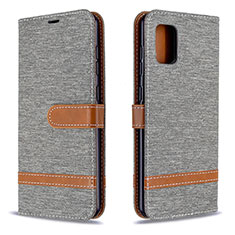 Custodia Portafoglio In Pelle Cover con Supporto B16F per Samsung Galaxy A31 Grigio