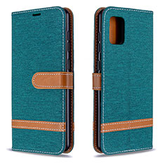 Custodia Portafoglio In Pelle Cover con Supporto B16F per Samsung Galaxy A31 Verde