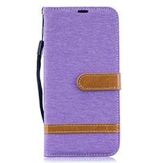 Custodia Portafoglio In Pelle Cover con Supporto B16F per Samsung Galaxy A50 Lavanda