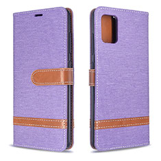 Custodia Portafoglio In Pelle Cover con Supporto B16F per Samsung Galaxy A51 4G Lavanda