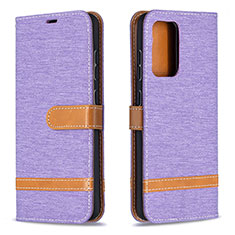 Custodia Portafoglio In Pelle Cover con Supporto B16F per Samsung Galaxy A52 4G Lavanda