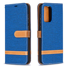 Custodia Portafoglio In Pelle Cover con Supporto B16F per Samsung Galaxy A52s 5G Blu