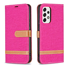 Custodia Portafoglio In Pelle Cover con Supporto B16F per Samsung Galaxy A53 5G Rosa Caldo