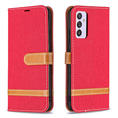 Custodia Portafoglio In Pelle Cover con Supporto B16F per Samsung Galaxy A54 5G Rosso