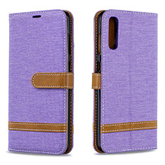 Custodia Portafoglio In Pelle Cover con Supporto B16F per Samsung Galaxy A70 Lavanda