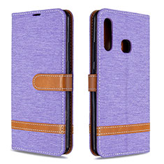 Custodia Portafoglio In Pelle Cover con Supporto B16F per Samsung Galaxy A70E Lavanda