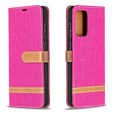 Custodia Portafoglio In Pelle Cover con Supporto B16F per Samsung Galaxy A72 4G Rosa Caldo