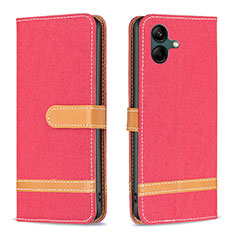 Custodia Portafoglio In Pelle Cover con Supporto B16F per Samsung Galaxy F04 Rosso