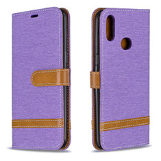 Custodia Portafoglio In Pelle Cover con Supporto B16F per Samsung Galaxy M01s Lavanda