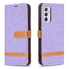 Custodia Portafoglio In Pelle Cover con Supporto B16F per Samsung Galaxy M34 5G Lavanda