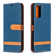 Custodia Portafoglio In Pelle Cover con Supporto B16F per Samsung Galaxy S20 FE (2022) 5G Blu Notte