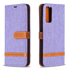 Custodia Portafoglio In Pelle Cover con Supporto B16F per Samsung Galaxy S20 FE (2022) 5G Lavanda