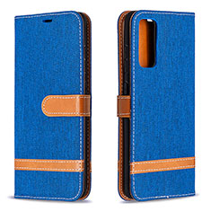 Custodia Portafoglio In Pelle Cover con Supporto B16F per Samsung Galaxy S20 FE 4G Blu