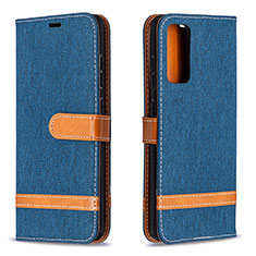 Custodia Portafoglio In Pelle Cover con Supporto B16F per Samsung Galaxy S20 FE 4G Blu Notte