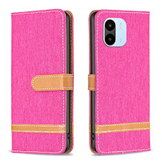 Custodia Portafoglio In Pelle Cover con Supporto B16F per Xiaomi Poco C50 Rosa Caldo