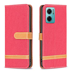 Custodia Portafoglio In Pelle Cover con Supporto B16F per Xiaomi Redmi 10 5G Rosso