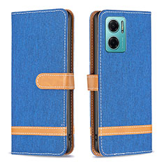 Custodia Portafoglio In Pelle Cover con Supporto B16F per Xiaomi Redmi 10 Prime Plus 5G Blu