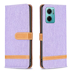 Custodia Portafoglio In Pelle Cover con Supporto B16F per Xiaomi Redmi 10 Prime Plus 5G Lavanda