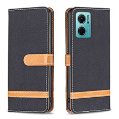 Custodia Portafoglio In Pelle Cover con Supporto B16F per Xiaomi Redmi 10 Prime Plus 5G Nero