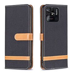 Custodia Portafoglio In Pelle Cover con Supporto B16F per Xiaomi Redmi 10C 4G Nero