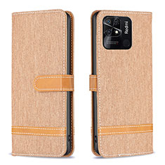 Custodia Portafoglio In Pelle Cover con Supporto B16F per Xiaomi Redmi 10C 4G Oro