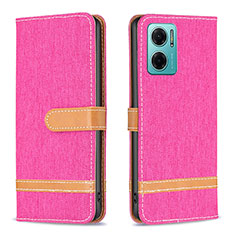 Custodia Portafoglio In Pelle Cover con Supporto B16F per Xiaomi Redmi 11 Prime 5G Rosa Caldo