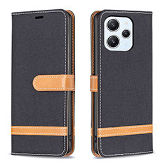 Custodia Portafoglio In Pelle Cover con Supporto B16F per Xiaomi Redmi 12 4G Nero