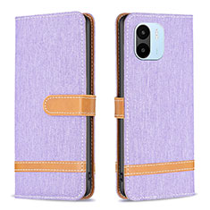 Custodia Portafoglio In Pelle Cover con Supporto B16F per Xiaomi Redmi A2 Lavanda