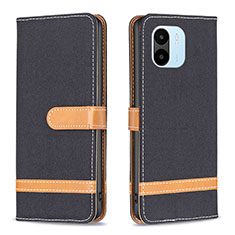 Custodia Portafoglio In Pelle Cover con Supporto B16F per Xiaomi Redmi A2 Nero