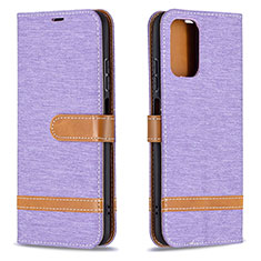 Custodia Portafoglio In Pelle Cover con Supporto B16F per Xiaomi Redmi Note 10 4G Lavanda