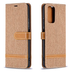 Custodia Portafoglio In Pelle Cover con Supporto B16F per Xiaomi Redmi Note 10 Pro 4G Oro