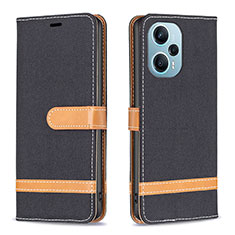 Custodia Portafoglio In Pelle Cover con Supporto B16F per Xiaomi Redmi Note 12 Turbo 5G Nero