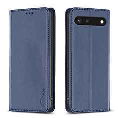 Custodia Portafoglio In Pelle Cover con Supporto B17F per Google Pixel 7 5G Blu