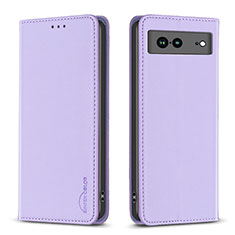 Custodia Portafoglio In Pelle Cover con Supporto B17F per Google Pixel 7a 5G Lavanda