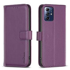 Custodia Portafoglio In Pelle Cover con Supporto B17F per Motorola Moto G Play (2023) Viola