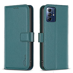 Custodia Portafoglio In Pelle Cover con Supporto B17F per Motorola Moto G Play Gen 2 Verde