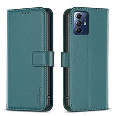 Custodia Portafoglio In Pelle Cover con Supporto B17F per Motorola Moto G Power (2022) Verde