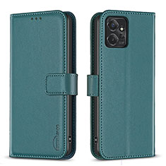 Custodia Portafoglio In Pelle Cover con Supporto B17F per Motorola Moto G Power 5G (2023) Verde