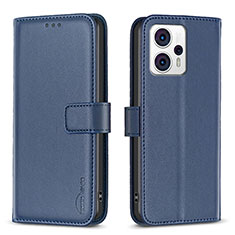 Custodia Portafoglio In Pelle Cover con Supporto B17F per Motorola Moto G13 Blu