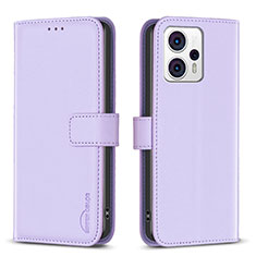 Custodia Portafoglio In Pelle Cover con Supporto B17F per Motorola Moto G13 Lavanda