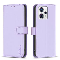 Custodia Portafoglio In Pelle Cover con Supporto B17F per Motorola Moto G23 Lavanda