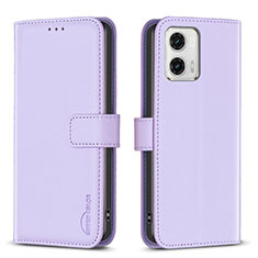 Custodia Portafoglio In Pelle Cover con Supporto B17F per Motorola Moto G73 5G Lavanda