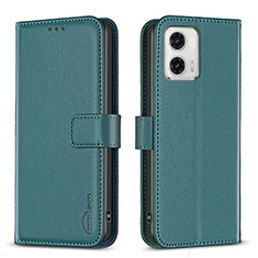 Custodia Portafoglio In Pelle Cover con Supporto B17F per Motorola Moto G73 5G Verde